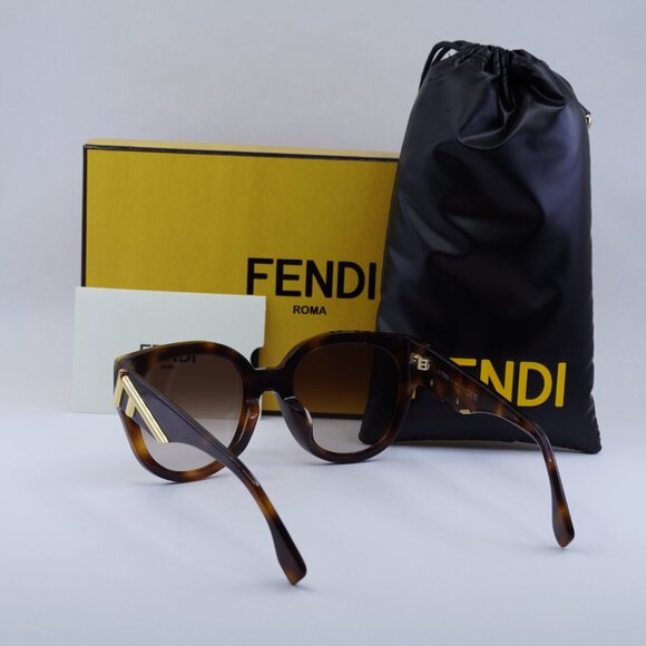 Final Price! Fendi FE40111F 53F Havana/Brown Sunglasses main image 5